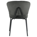 Conjunto de 2 cadeiras NILSA em bombazina cinzenta escura