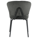 Set van 2 NILSA donkergrijze corduroy stoelen