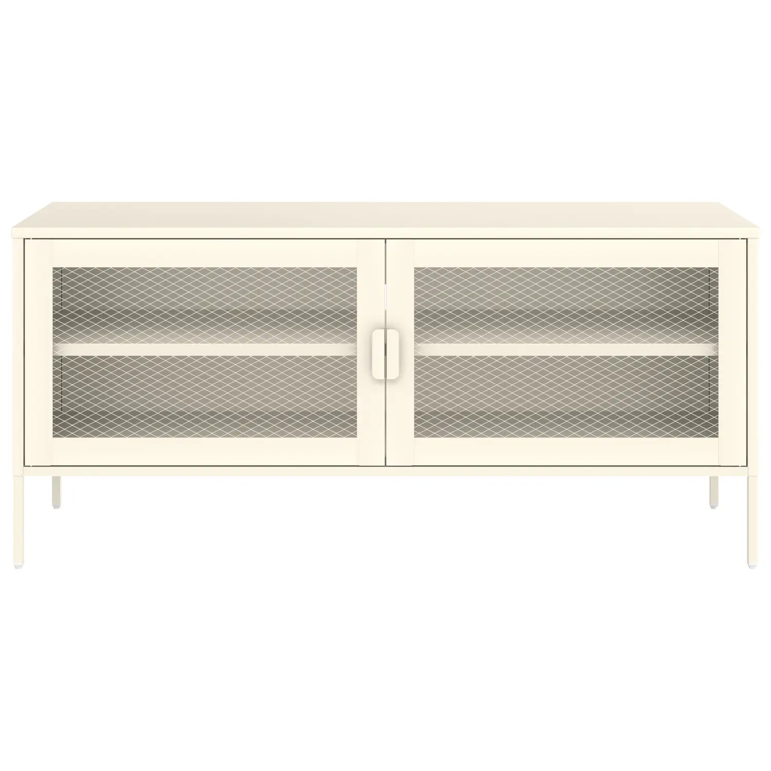 TV-meubel in metaal 120cm wit