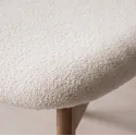 Lot de 2 chaises en bois clair et tissu boucle beige