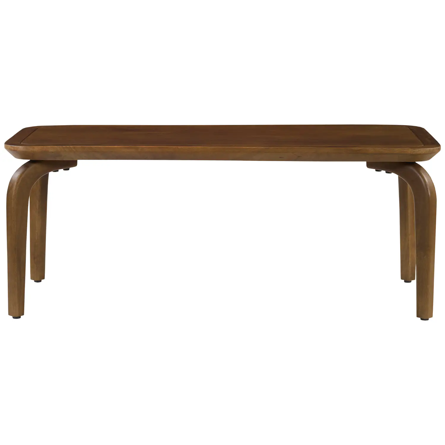 Mesa de centro em madeira maciça de manga tingida escura 100cm