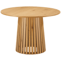 LIV Mesa de jantar redonda de 110 cm de estilo escandinavo