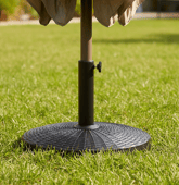 Pied de parasol droit noir