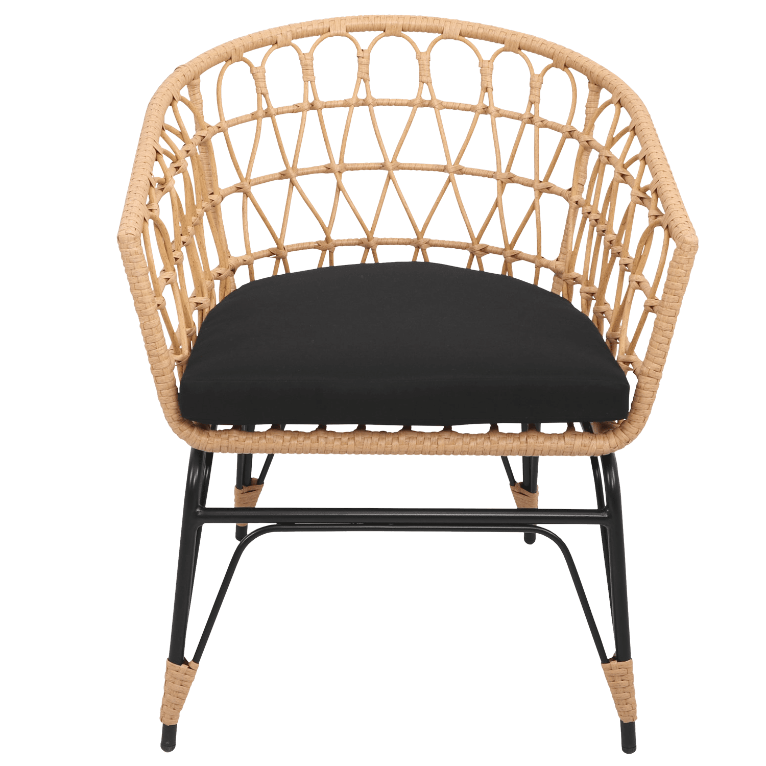 Set di 2 poltrone in rattan sintetico con cuscini AIKO