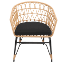 Set di 2 poltrone in rattan sintetico con cuscini AIKO