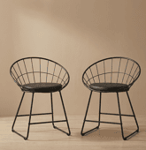 Lot de 2 chaises en métal...