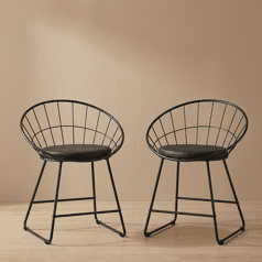 Set van 2 stoelen in zwart...