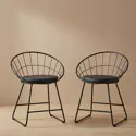 Lot de 2 chaises en métal...