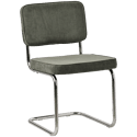 Lot de 2 chaises cantilever en velours côtelé vert kaki MARIA