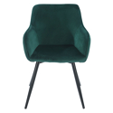 Chaise vintage GISELE velours vert