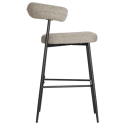 Lot de 2 tabourets de bar en tissu vert chiné THEA