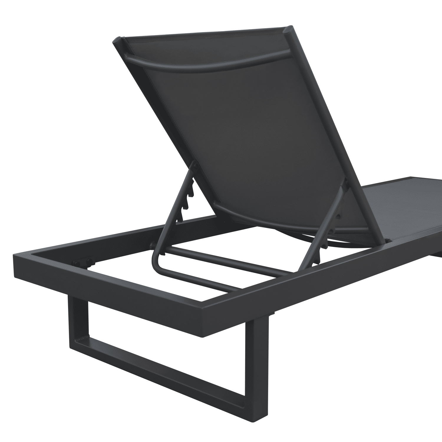 Espreguiçadeira de alumínio com almofada cinzenta PALOMINOS