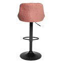 Tabouret de bar en velours rose ROBIN