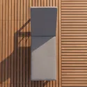 Bain de soleil en aluminium avec coussin gris