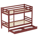 Kinderstapelbed 190x90cm terracotta met laden