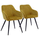 Lot de 2 chaises en velours...