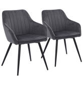Lot de 2 chaises en velours...