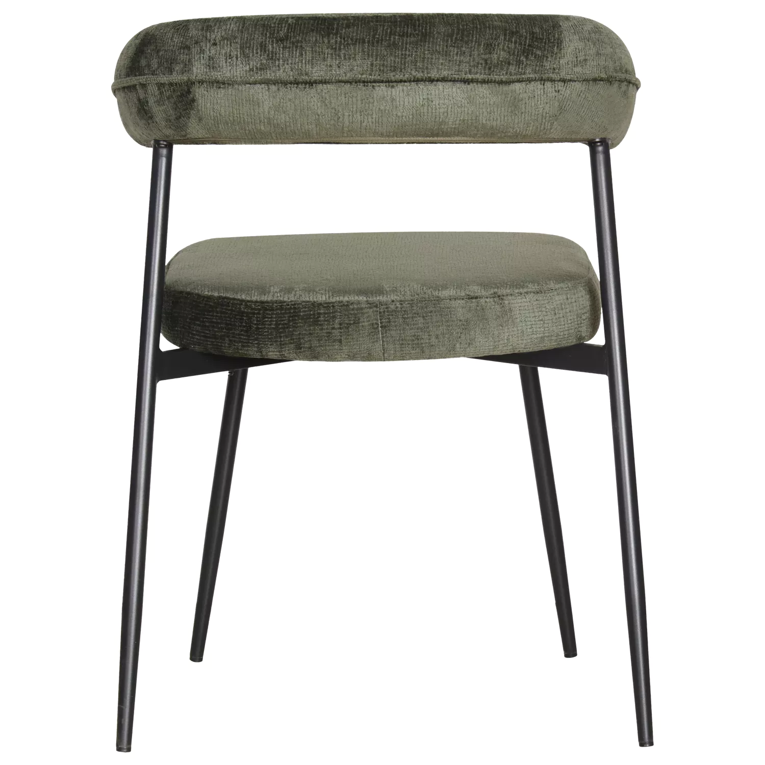 Lot de 2 chaises en tissu vert THEA