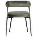 Lot de 2 chaises en tissu vert THEA