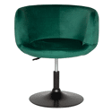 Tabouret de bar en velours vert NOLAN