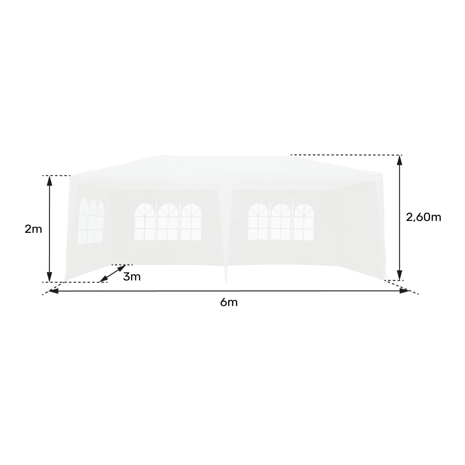 Tenda per ricevimenti 3 × 6 m ALIZÉ