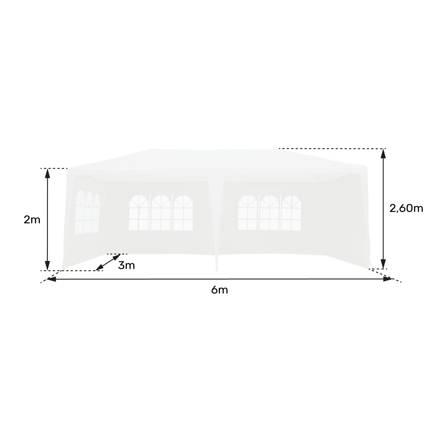 Tente de réception 3 × 6m ALIZÉ