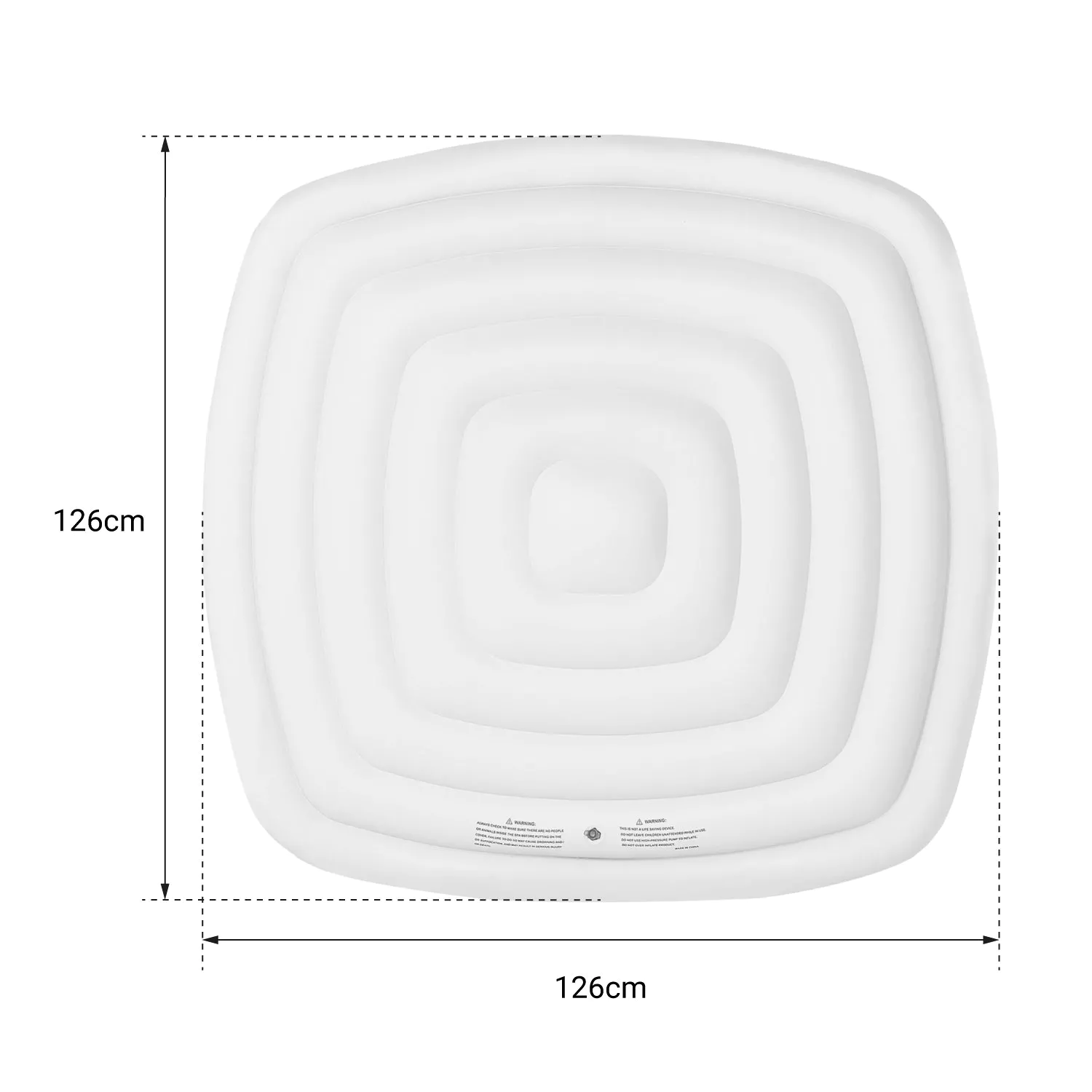 MSPA - Couvercle gonflable isolant pour spa gonflable carré 4 places Mspa