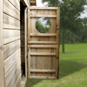 SOULET - Cabane en bois traité pour enfant avec préau et banc HACIENDA