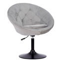 Tabouret de bar en velours gris EDGAR