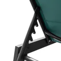 Bain de soleil en textilène vert d'eau - aluminium anthracite