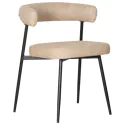 Lot de 2 chaises en tissu jaune chiné THEA