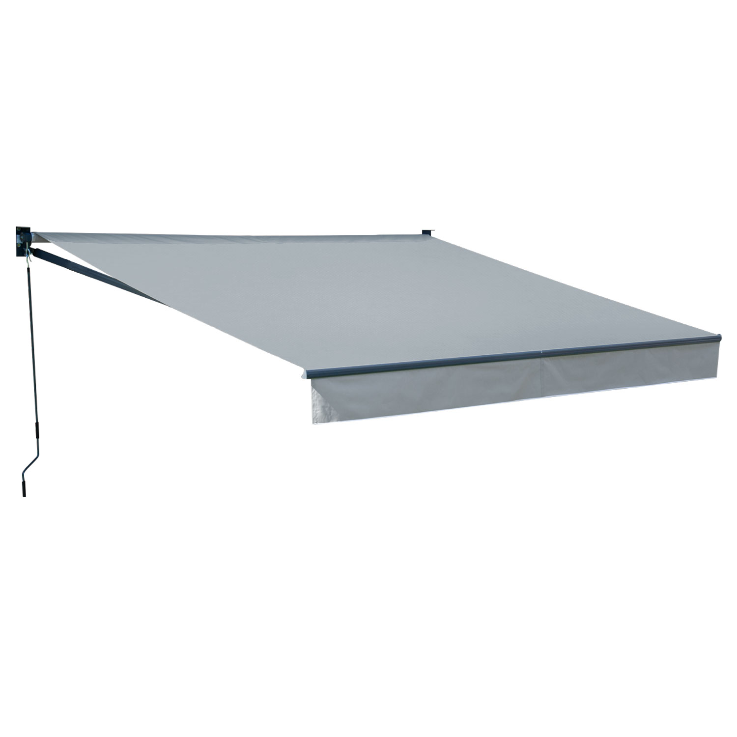 Tenda SAULE 3,5 × 3m - Tessuto grigio e struttura grigia