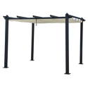 Vrijstaande pergola 3 × 3m CASSIS beige - aluminium structuur