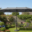 Parasol double 2x4m LINAI gris