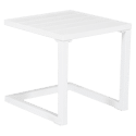 Set 2 bains de soleil et table d'appoint BARBADOS en textilène bleu - aluminium blanc