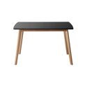 Ensemble table extensible 120/160cm HELGA et 4 chaises NORA noir