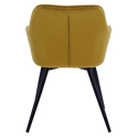 Chaise en velours BERTILLE moutarde