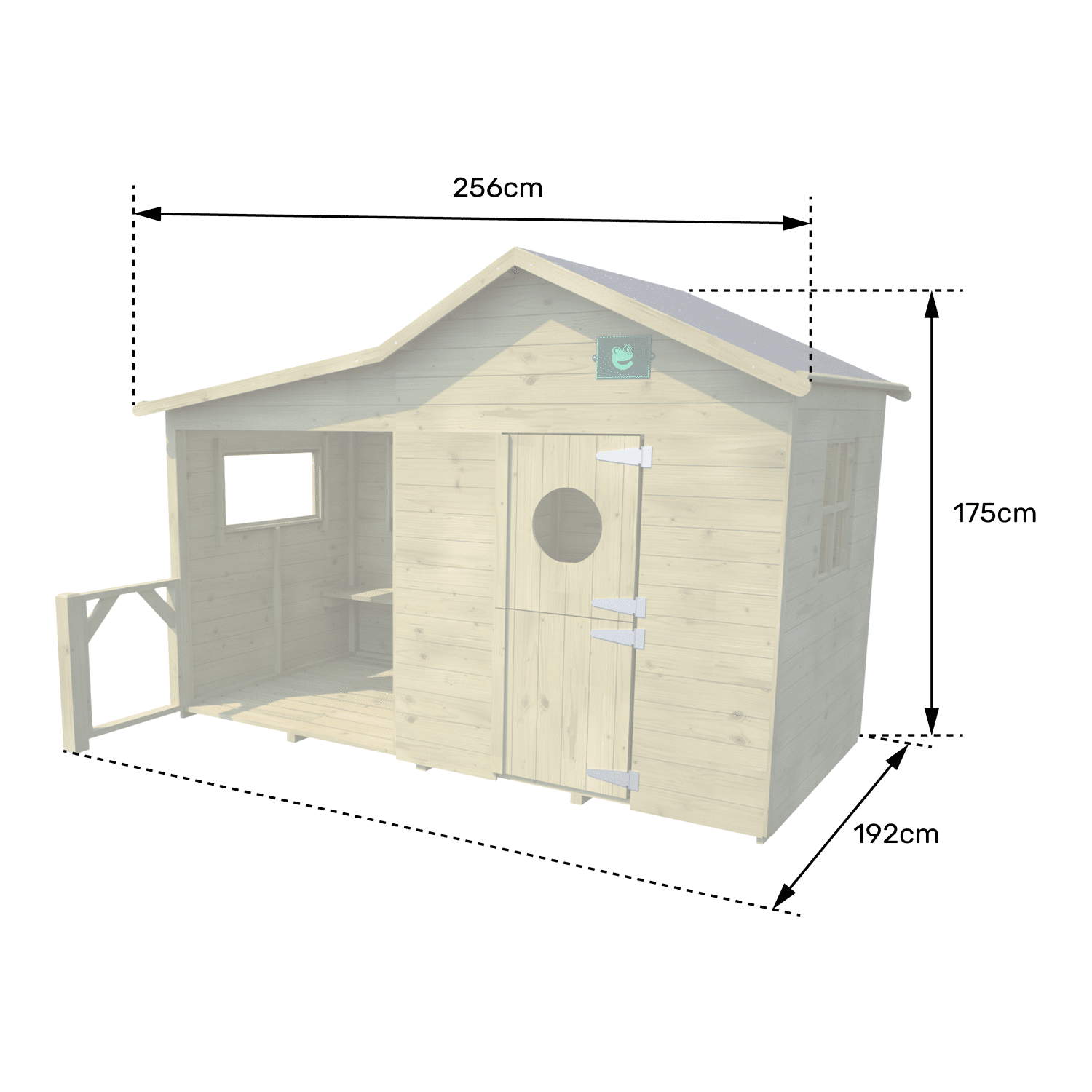 SOULET - Cabane en bois traité pour enfant avec préau et banc HACIENDA