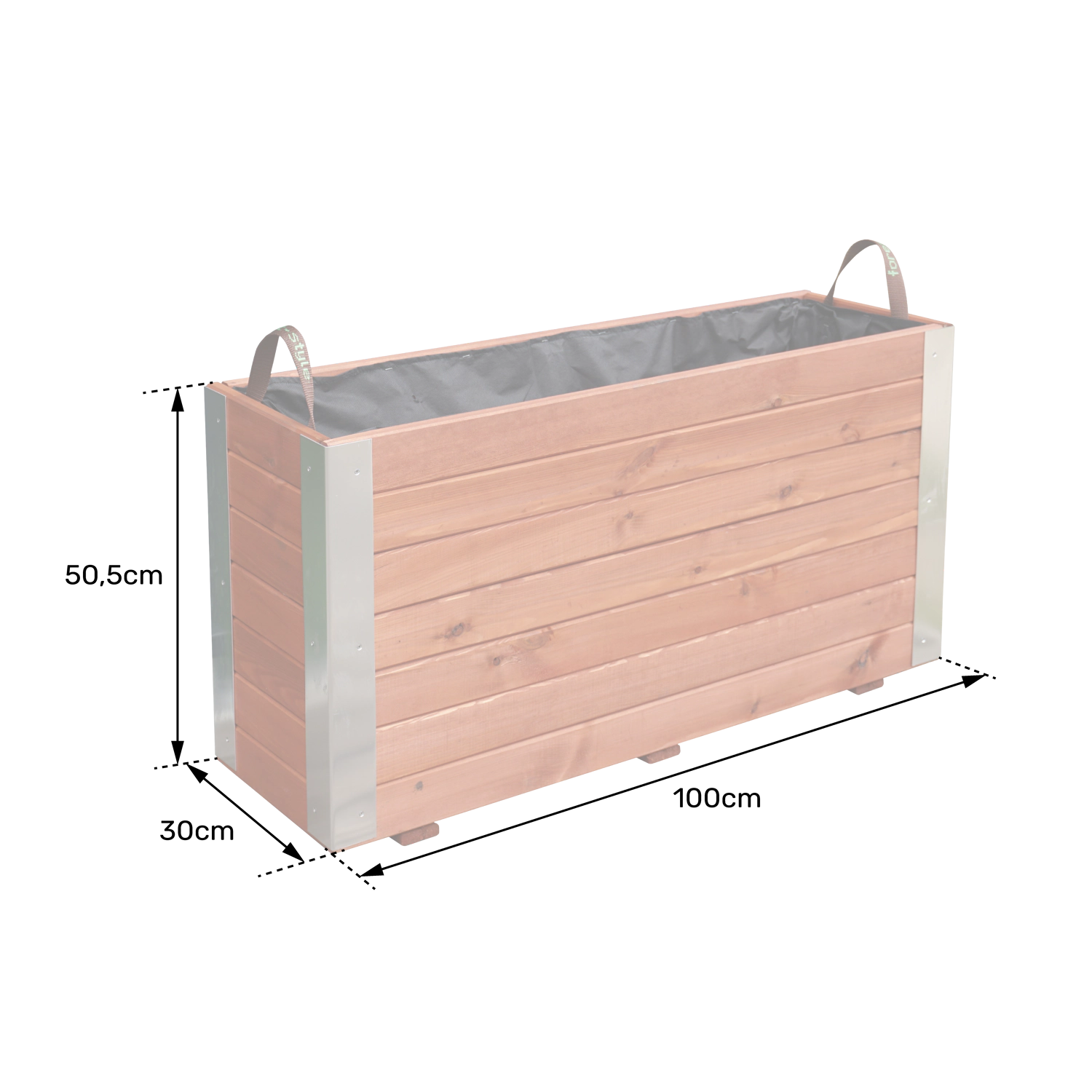 FOREST STYLE - Bac 30x100x50,5cm coloris teck BAMBOU