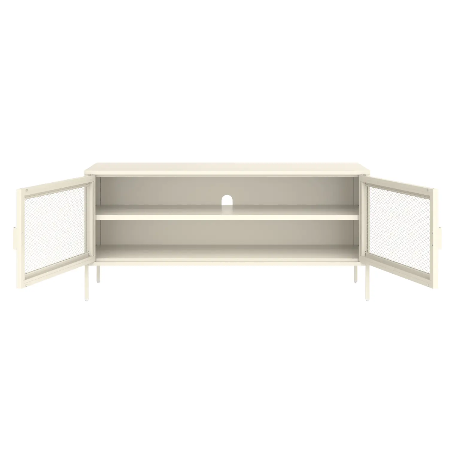 TV-meubel in metaal 120cm wit