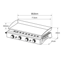 Plancha au gaz VALENCIA - 4 brûleurs 10kW