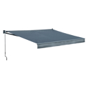 Toldo SAULE 3,95 × 3m - Tecido antracite e estrutura cinzenta