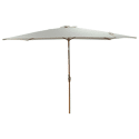 Parasol droit HAPUNA rectangulaire 2x3m beige et effet bois