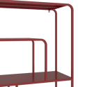 Console design en métal rouge carmin