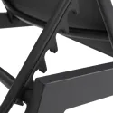 Set bain de soleil et table d'appoint en textilène gris - aluminium gris anthracite
