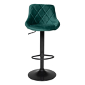 Tabouret de bar en velours vert ROBIN