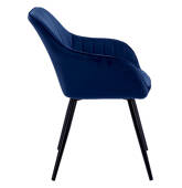 Chaise en velours bleue