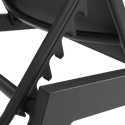 Set di 2 lettini BARBADOS in textilene grigio e tavolino - alluminio grigio antracite