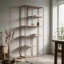 Bibliothèque en métal 189cm taupe