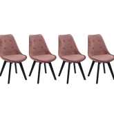 Lot de 4 chaises en velours...